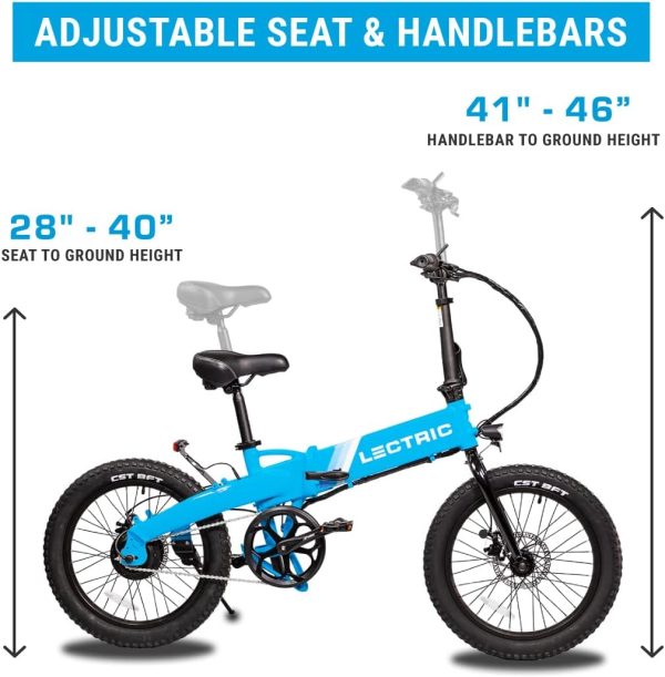 LECTRIC XP™ Lite Electric Bike | Adult Folding Bikes - Weighs Only 46lbs | 40+ Mile Range w/ 5 Pedal-Assist Levels | 20mph Top Speed - Class 1 and 2 eBike