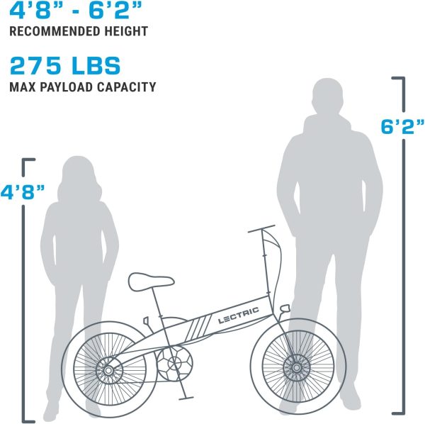 LECTRIC XP™ Lite Electric Bike | Adult Folding Bikes - Weighs Only 46lbs | 40+ Mile Range w/ 5 Pedal-Assist Levels | 20mph Top Speed - Class 1 and 2 eBike