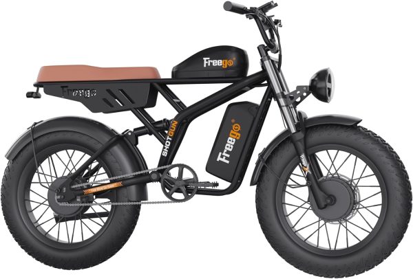 Freego Electric Bike for Adults, Dual Motor & Dual Battery, 2000W/48V/40Ah/55Ah, 20"x4.0"