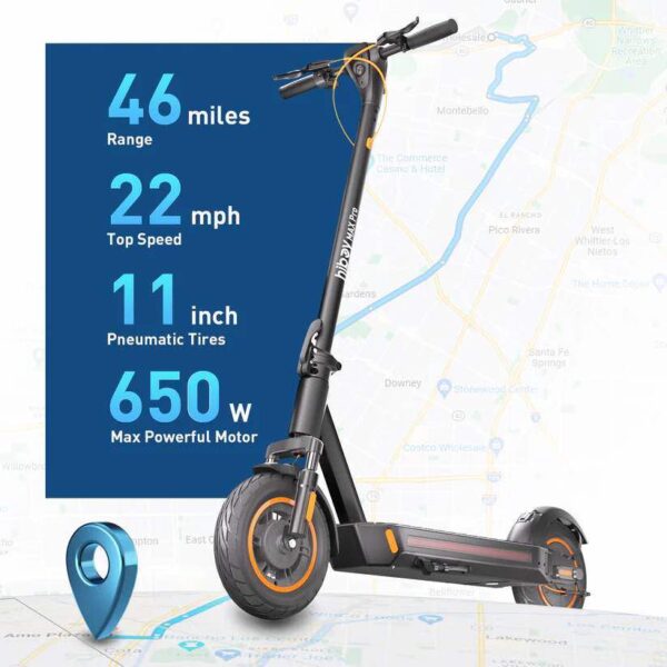 Hiboy S2 Pro/MAX Pro Electric Scooter, 500W Motor, 10"-11" Tires, 25.6/46.6 Miles Range, 19/22 Mph Folding Commuter Electric Scooter